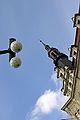 Street Lamp Globes and Pointy Buildings - Prague